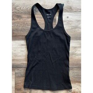 Wild Fable Women's Black Razor Back Ribbed Black Tank Size Small NWT